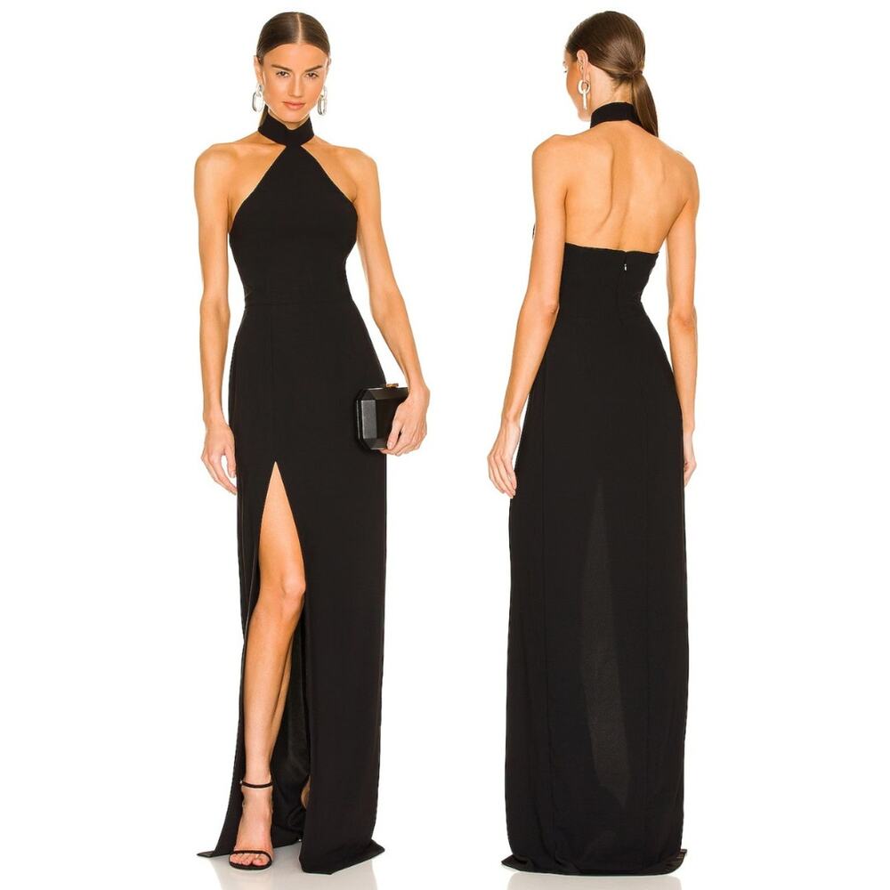 Amanda Uprichard Queen Gown Maxi Halter Formal Party Prom Gala Wedding Guest XS